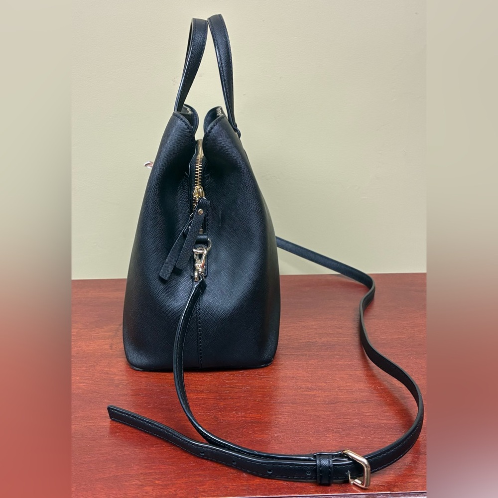 Kate Spade Laurel Way Evangeline Satchel – Black Saffiano Leather - Picture 9 of 11